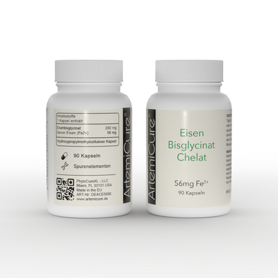 Eisen-Bisglycinat-Chelat · 56 mg Fe²⁺ · 90 Kapseln