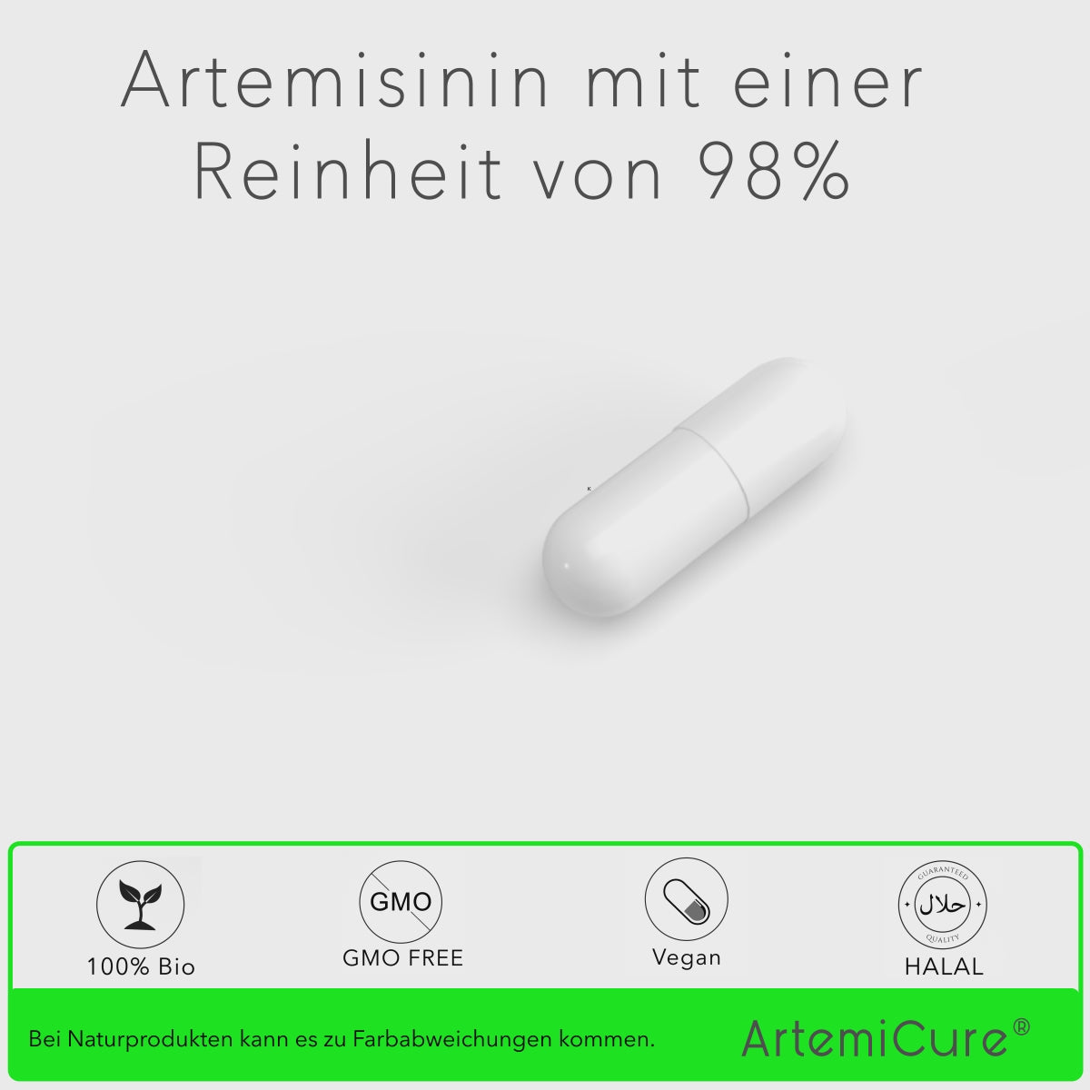 Artemisinin 98% - 500mg - 90 Kapseln